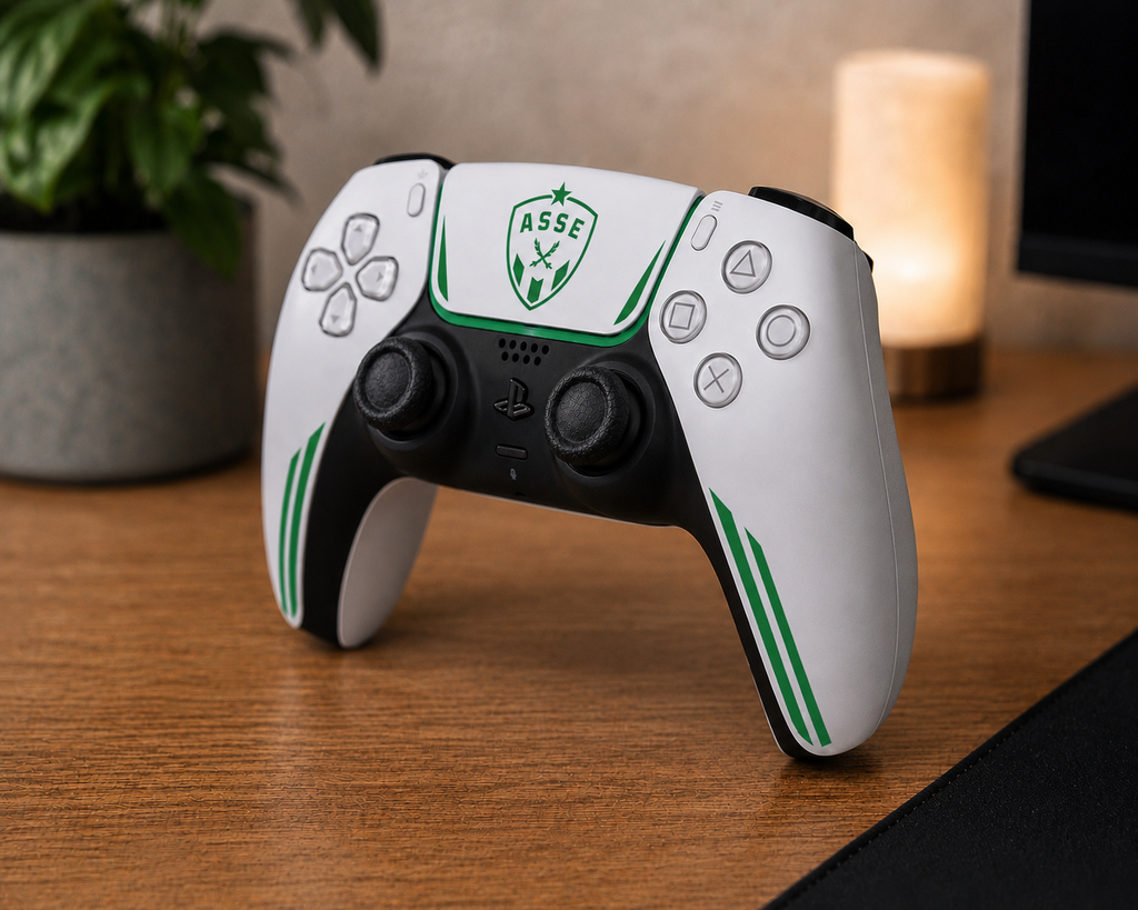 Manette PS5 Personalisée Saint-Étienne — Kit Pochoirs & Stickers