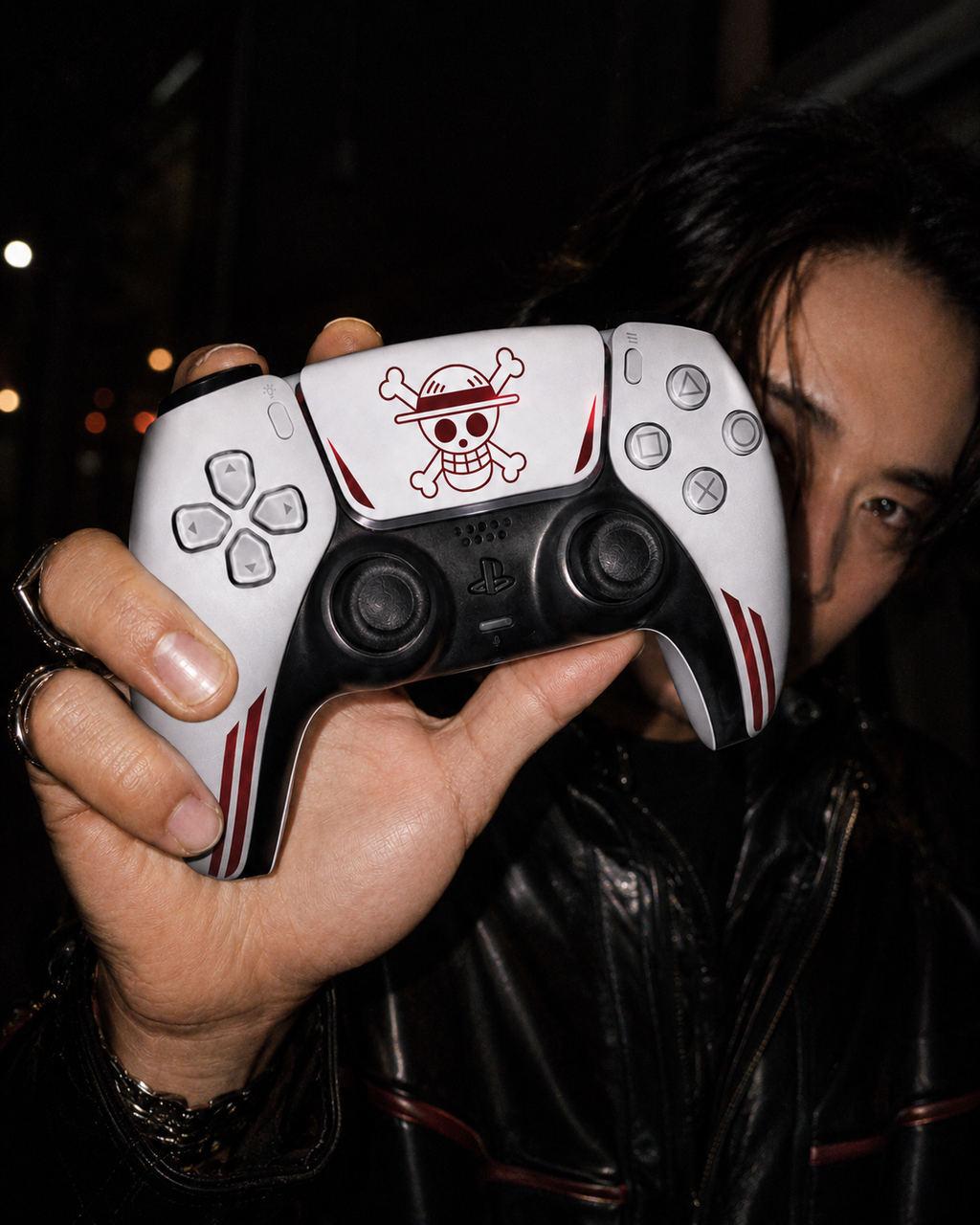 Manette PS5 Personalisée One Piece — Kit Pochoirs & Stickers