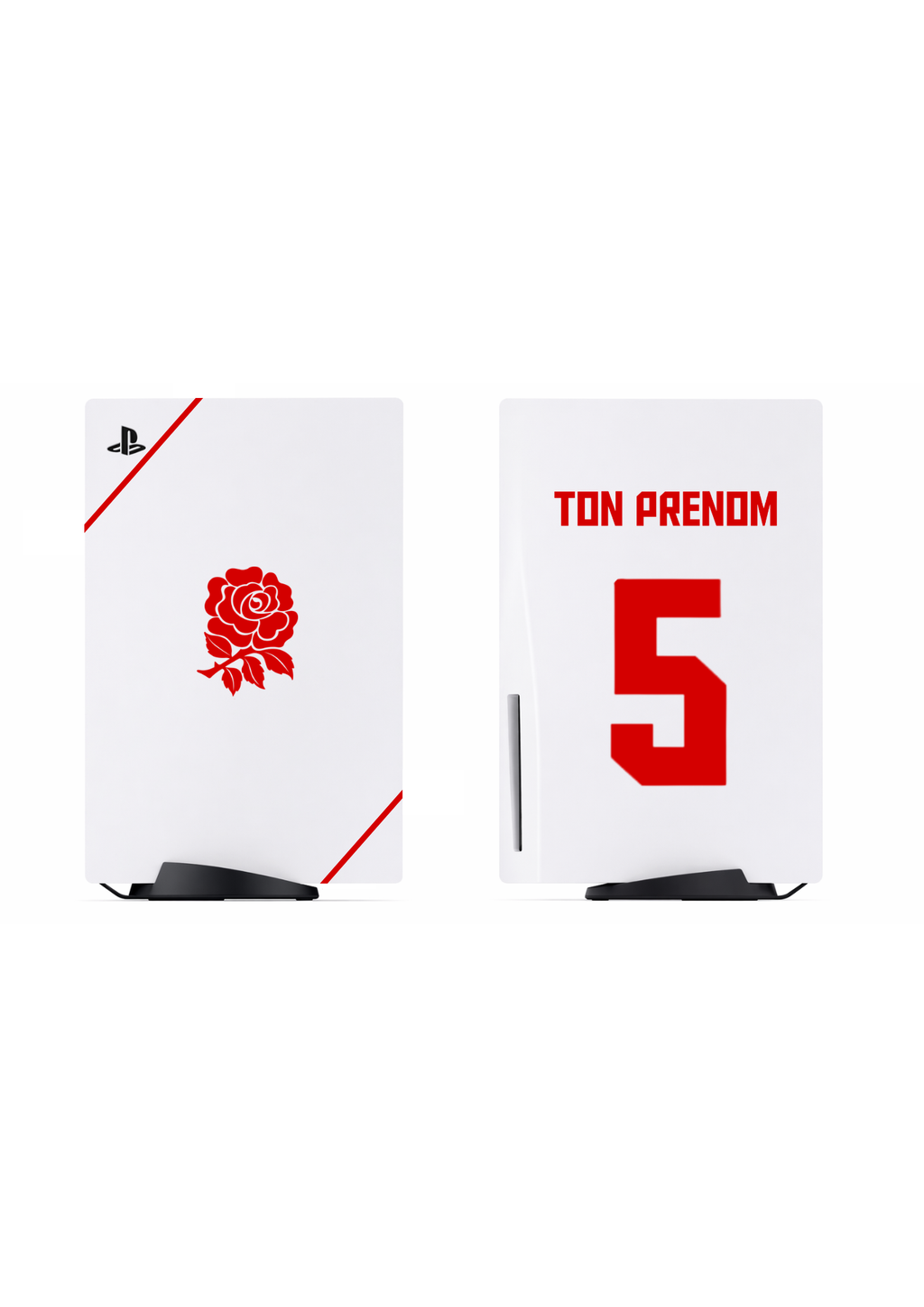 PS5 Personnalisée Angleterre Rugby  — Kit Pochoirs & Stickers