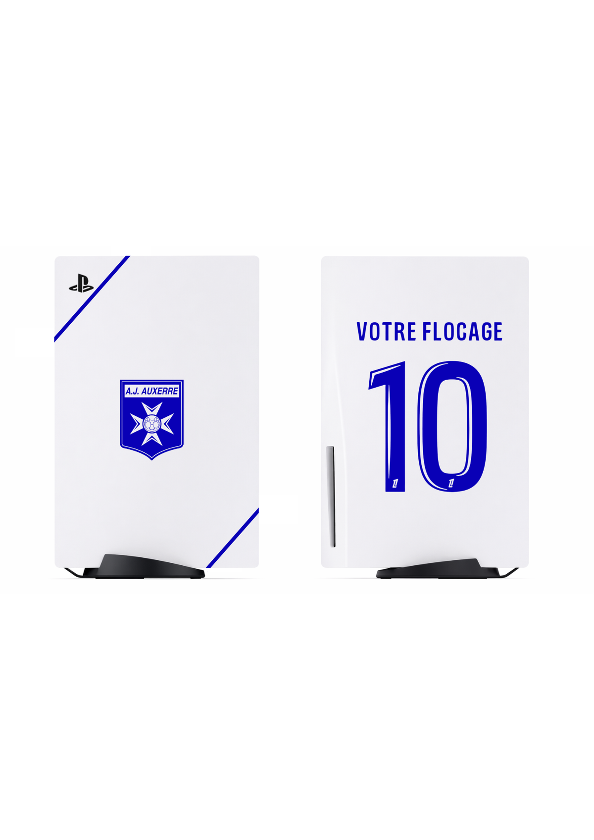 PS5 Personnalisée Auxerre — Kit Pochoirs & Stickers