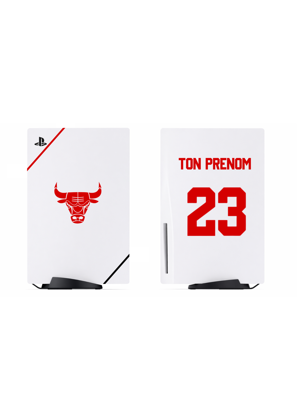 PS5 Personnalisée Bulls — Kit Pochoirs & Stickers