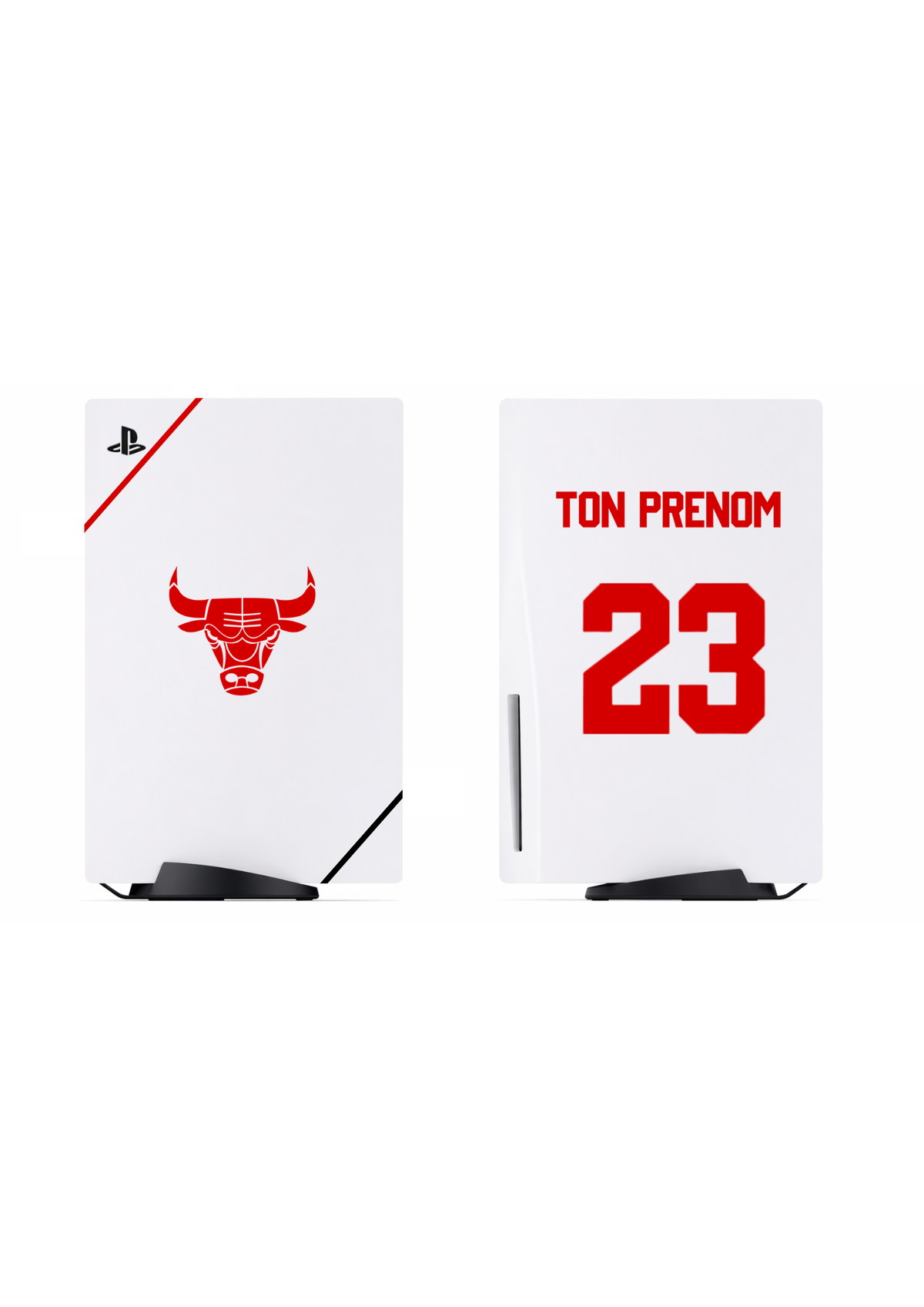 PS5 Personnalisée Bulls — Kit Pochoirs & Stickers