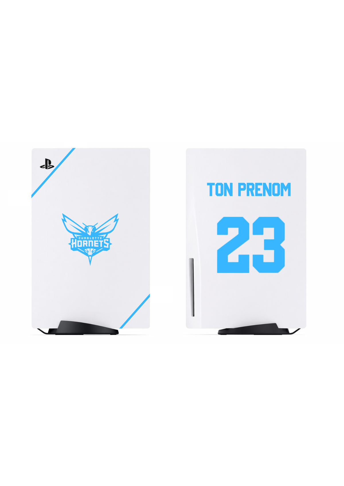 PS5 Personnalisée Hornets — Kit Pochoirs & Stickers