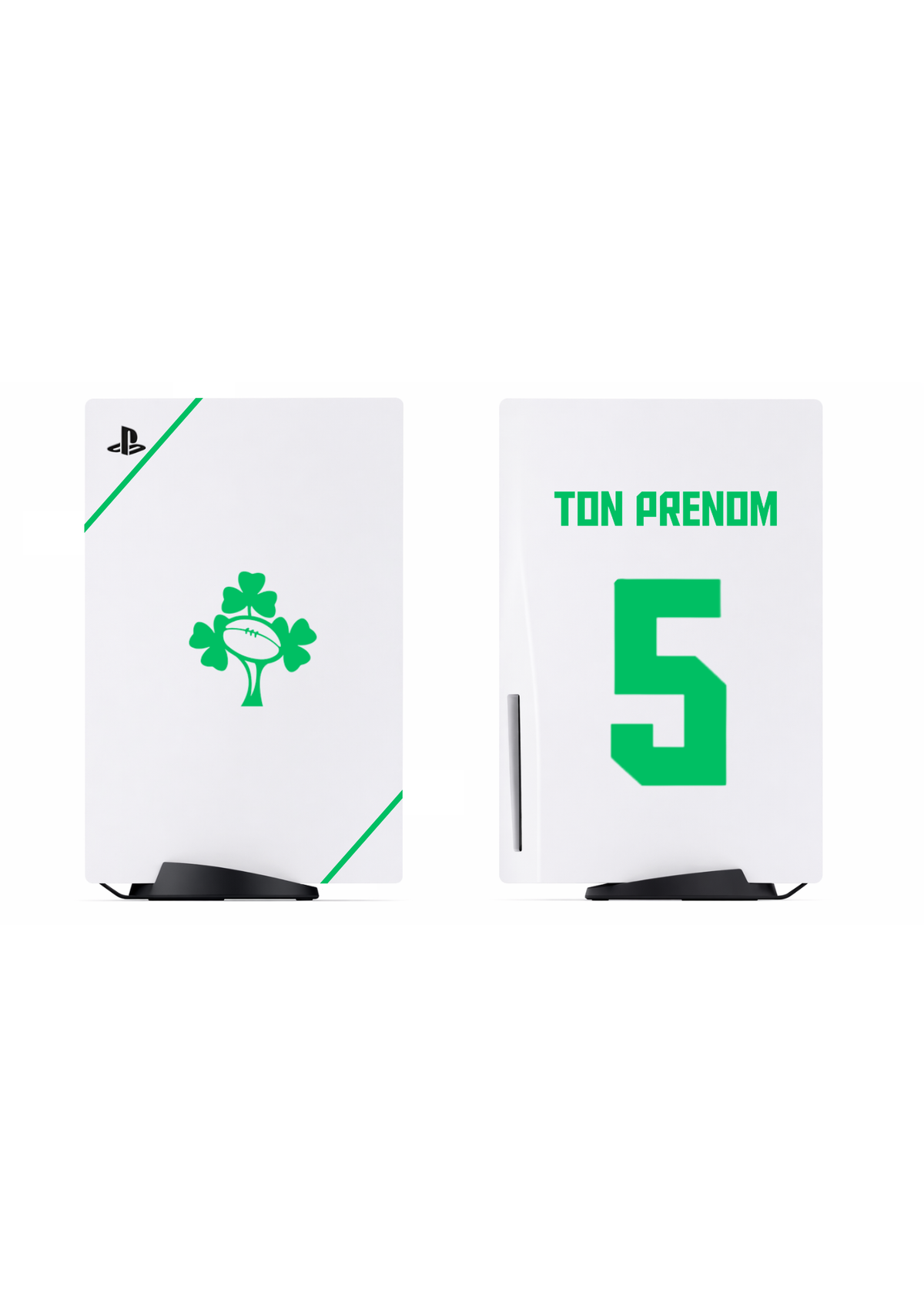 PS5 Personnalisée Irlande Rugby  — Kit Pochoirs & Stickers