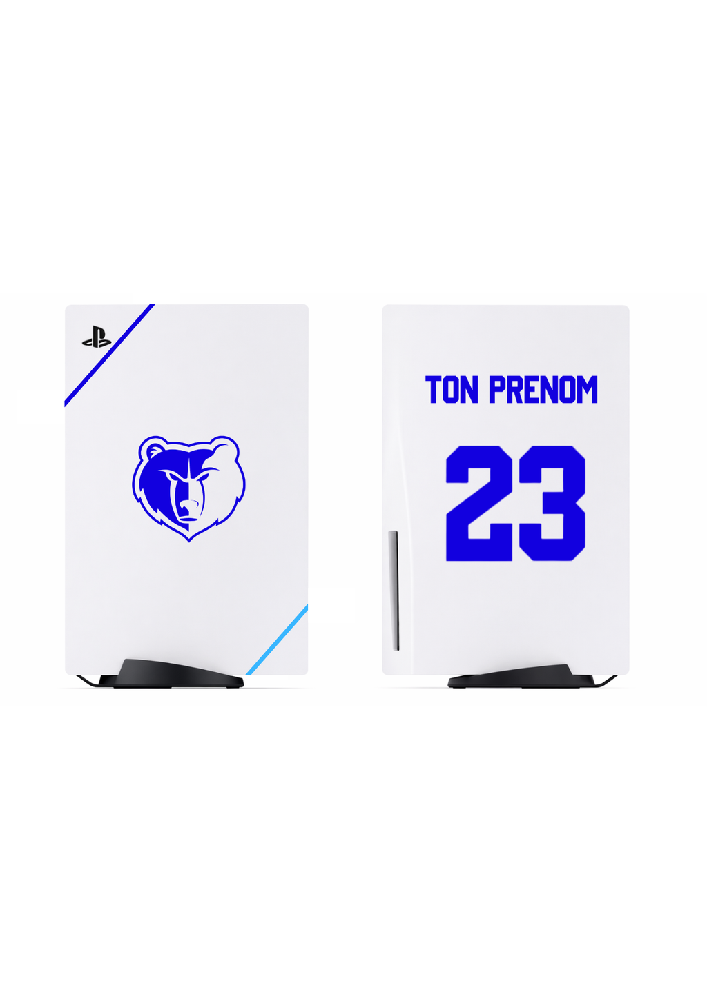 PS5 Personnalisée Grizllies — Kit Pochoirs & Stickers