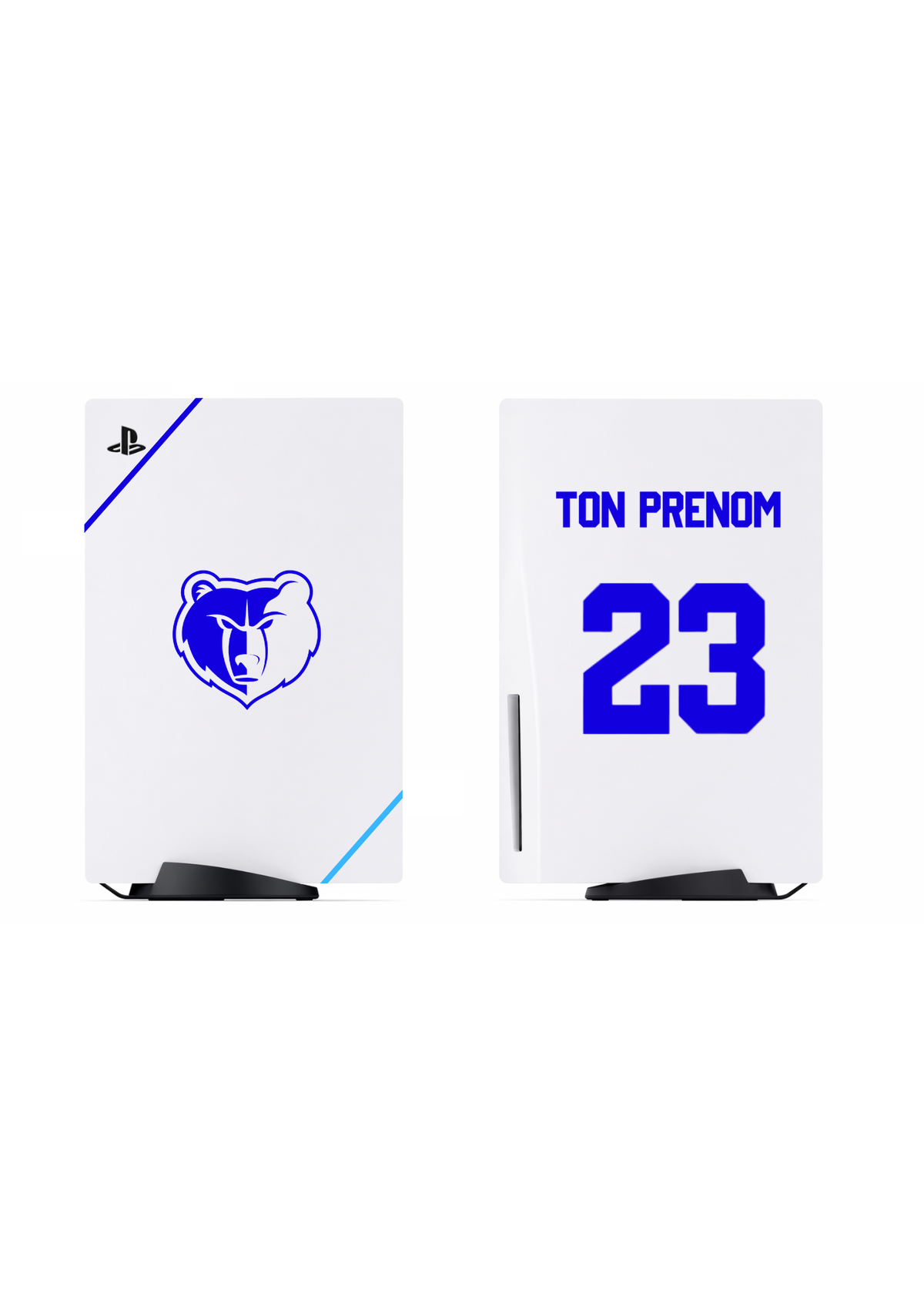 PS5 Personnalisée Grizllies — Kit Pochoirs & Stickers