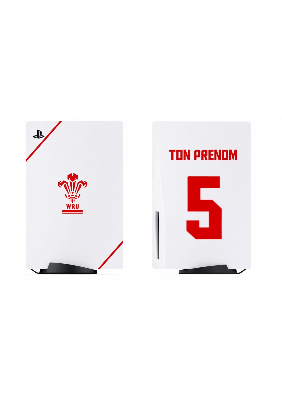 PS5 Personnalisée Pays de Galles Rugby  — Kit Pochoirs & Stickers