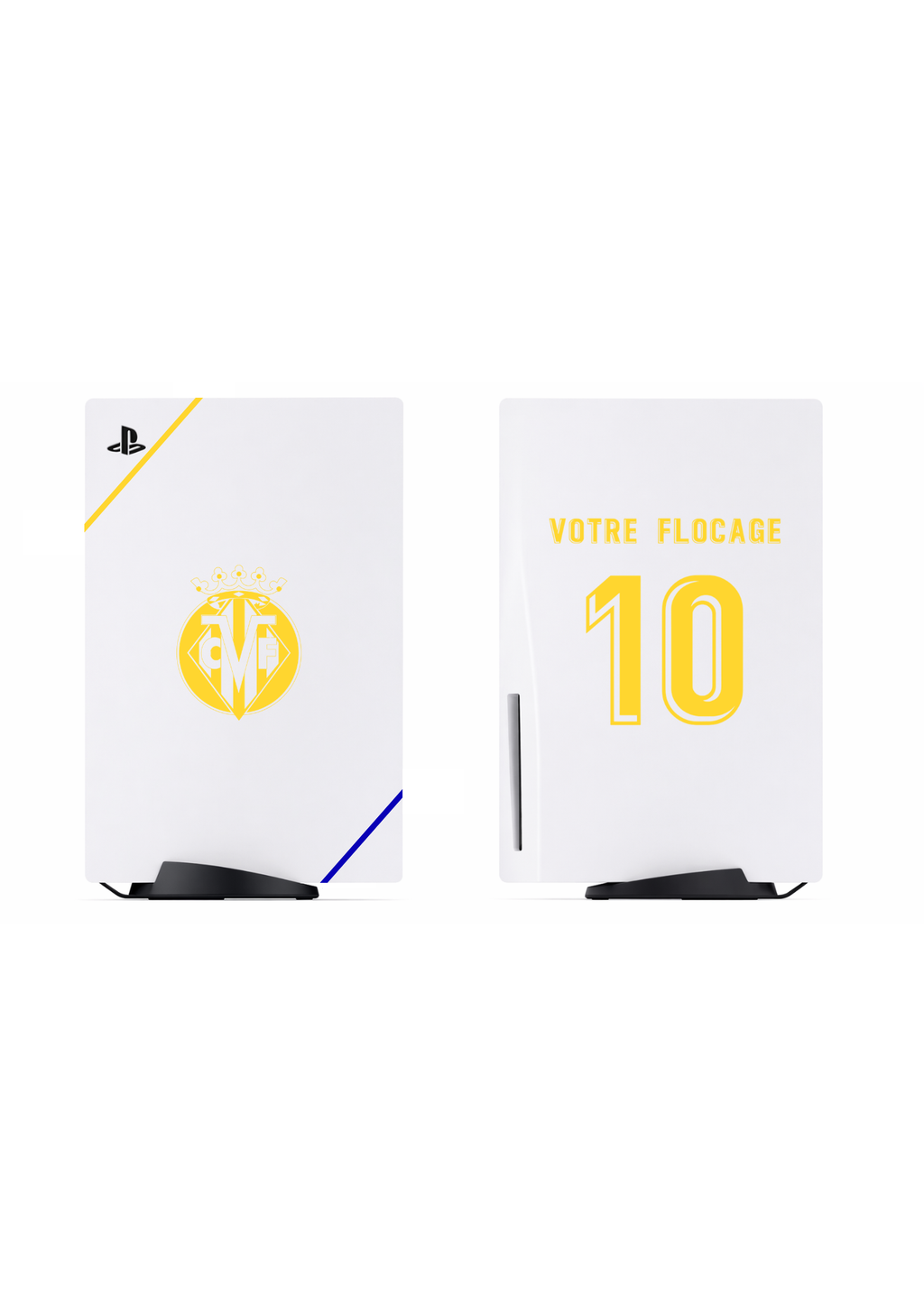 PS5 Personnalisée Villareal  — Kit Pochoirs & Stickers